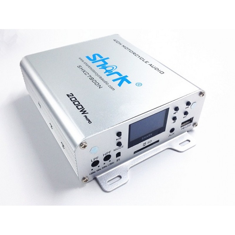 SHARK LPF & HPF 4.1 Channels 2000W Motorcycle Amplifier Kits Full Set